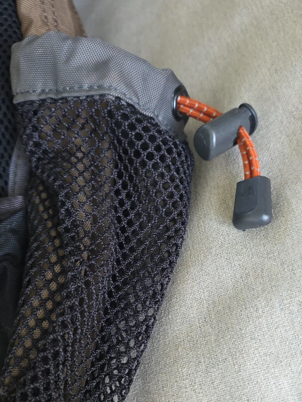 The North Face Borealis Backpack Tan Brown Orange Bungee Hiking Travel Laptop